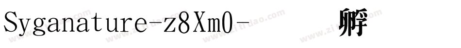 Siganature-z8Xm0字体转换