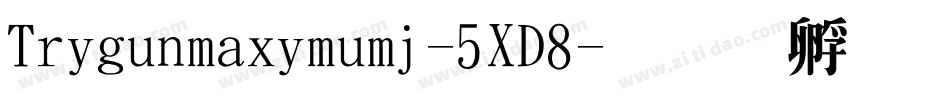 Trigunmaximumj-5XD8字体转换