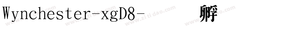 Winchester-xgD8字体转换