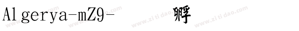 Algeria-mZ9字体转换