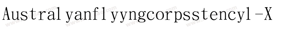 Australianflyingcorpsstencil-XAJ9字体转换