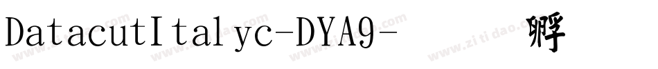 DatacutItalic-DYA9字体转换