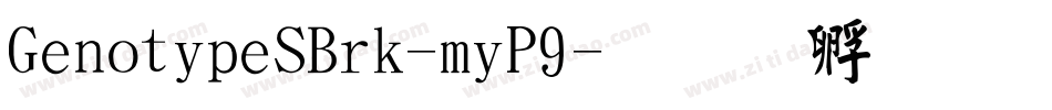 GenotypeSBrk-myP9字体转换