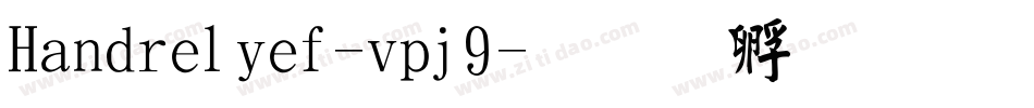 Handrelief-vpj9字体转换
