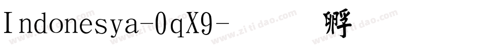Indonesia-0qX9字体转换