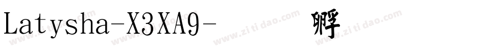 Latisha-X3XA9字体转换