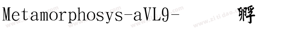 Metamorphosys-aVL9字体转换