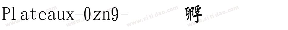 Plateaux-0zn9字体转换