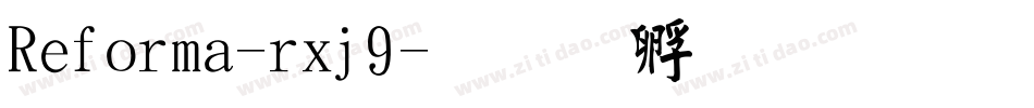 Reforma-rxj9字体转换
