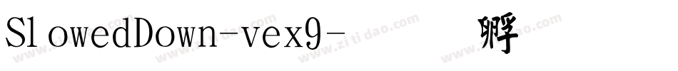 SlowedDown-vex9字体转换