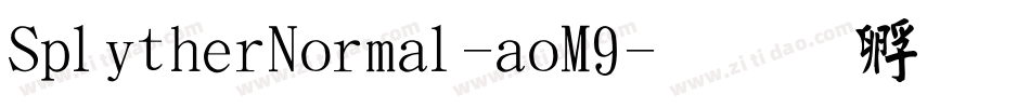 SplitherNormal-aoM9字体转换