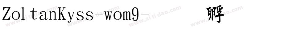 ZoltanKiss-wom9字体转换