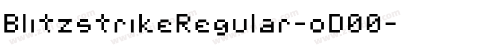 BlitzstrikeRegular-oD00字体转换