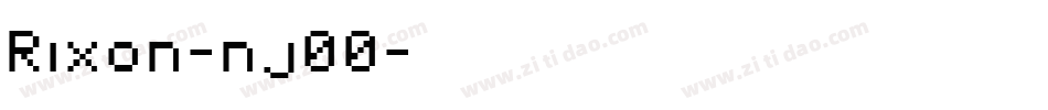 Rixon-nj00字体转换