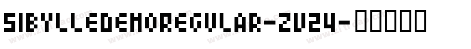 SibylleDemoRegular-zV24字体转换