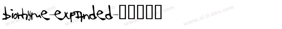 Biorhyme-expanded字体转换
