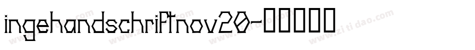 ingehandschriftnov20字体转换