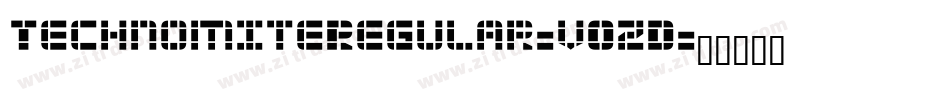 TechnomiteRegular-vOzD字体转换