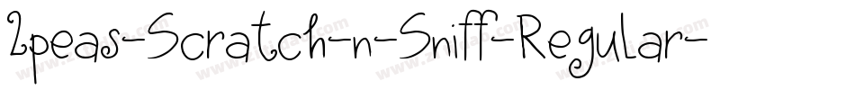 2peas-Scratch-n-Sniff-Regular字体转换