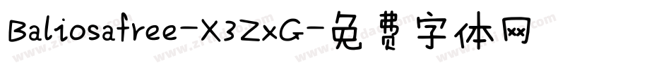 Baliosafree-X3ZxG字体转换