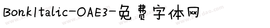 BonkItalic-OAE3字体转换