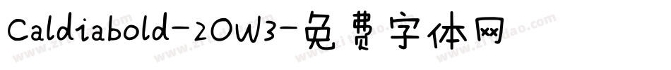 Caldiabold-2OW3字体转换