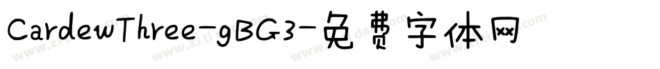 CardewThree-gBG3字体转换