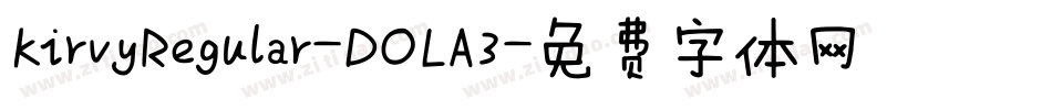 KirvyRegular-DOLA3字体转换