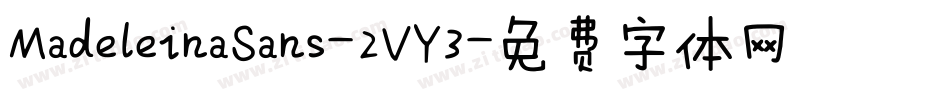 MadeleinaSans-2VY3字体转换