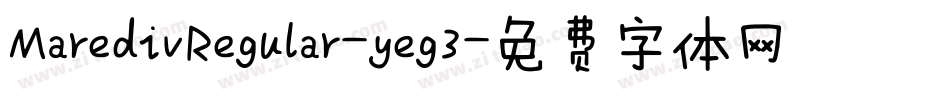 MaredivRegular-yeg3字体转换