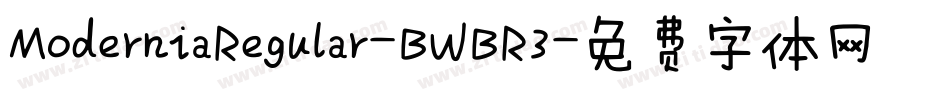 ModerniaRegular-BWBR3字体转换