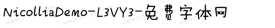 NicolliaDemo-L3VY3字体转换