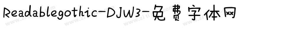 Readablegothic-DJW3字体转换
