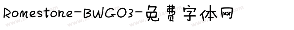 Romestone-BWGO3字体转换