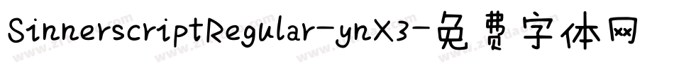 SinnerscriptRegular-ynX3字体转换