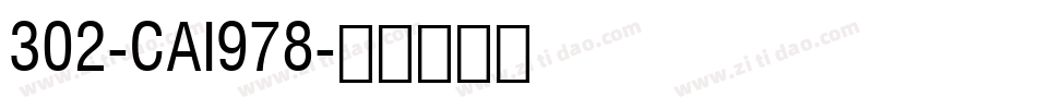 302-CAI978字体转换