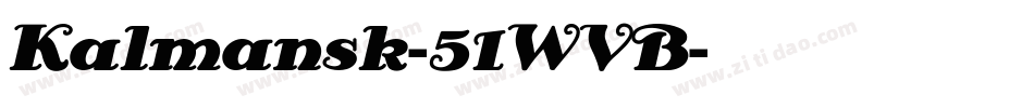 Kalmansk-51WVB字体转换