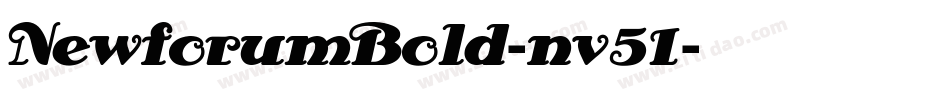 NewforumBold-nv51字体转换