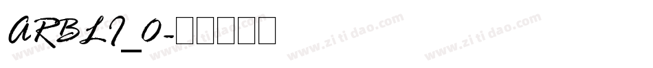 ARBLI_0字体转换