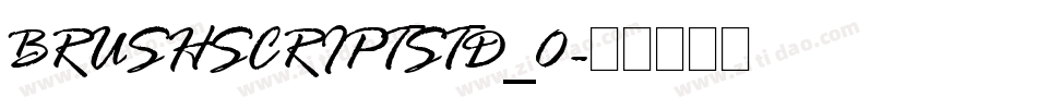 BRUSHSCRIPTSTD_0字体转换