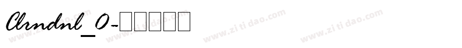 Clrndnl_0字体转换