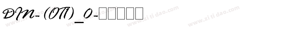 DIN-(OT1)_0字体转换