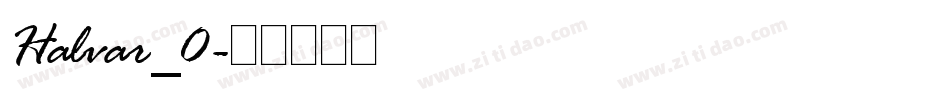 Halvar_0字体转换