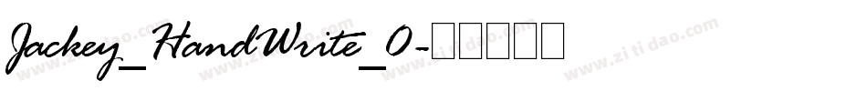 Jackey_HandWrite_0字体转换
