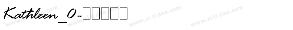 Kathleen_0字体转换
