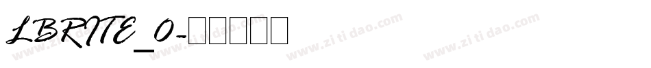 LBRITE_0字体转换