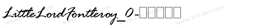LittleLordFontleroy_0字体转换