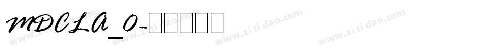 MDCLA_0字体转换