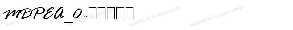 MDPEA_0字体转换