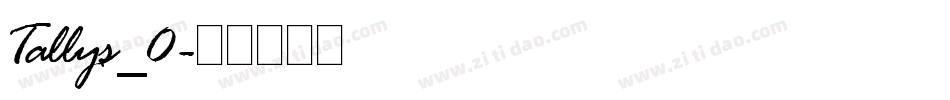 Tallys_0字体转换